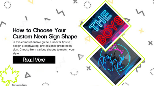Custom neon sign shapes for bedrooms