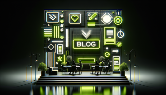 Creative blog header image for Custom neon signs for businesses - modern design in brand colors