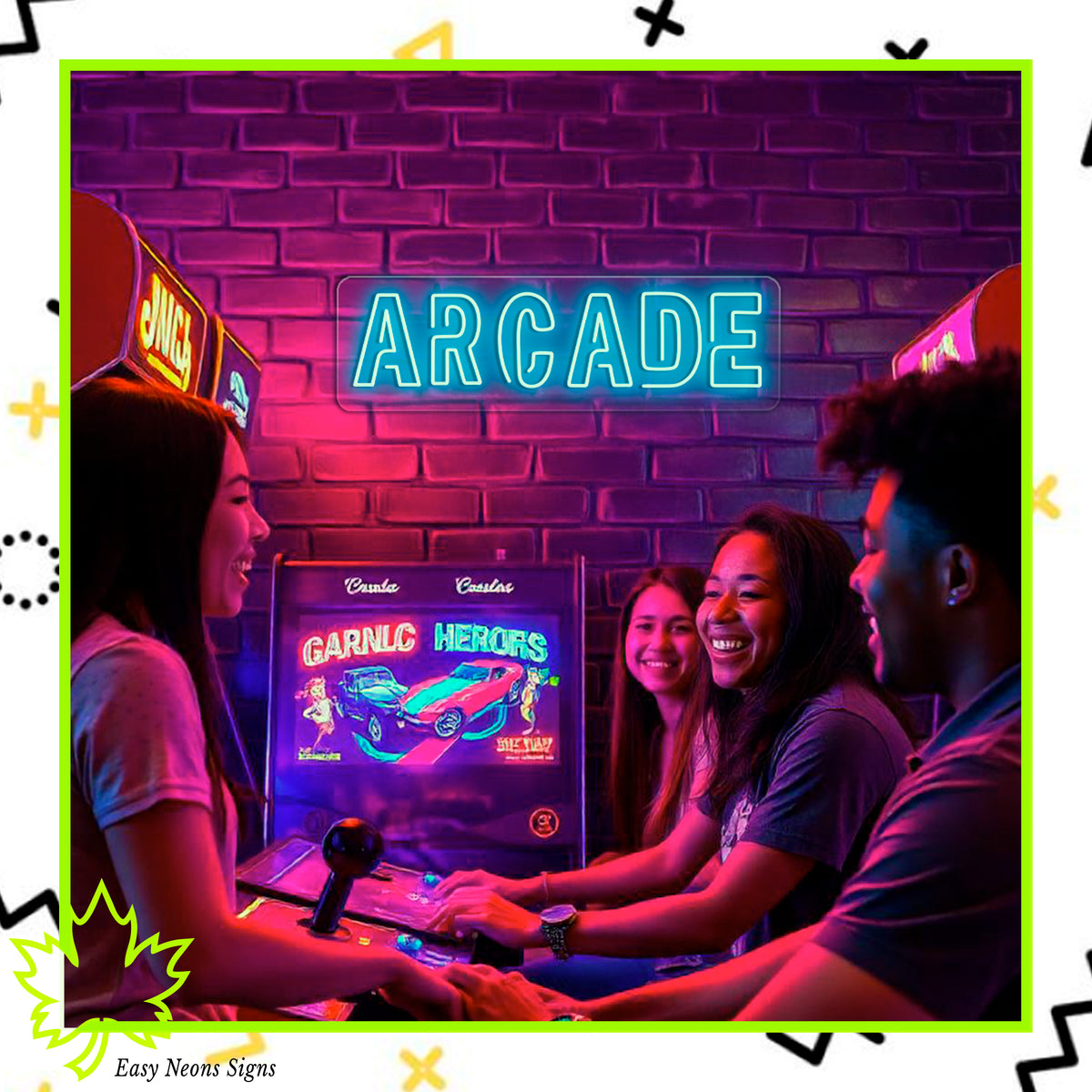 Arcade Neon Sign Custom LED Neon Light for Game Room and Business