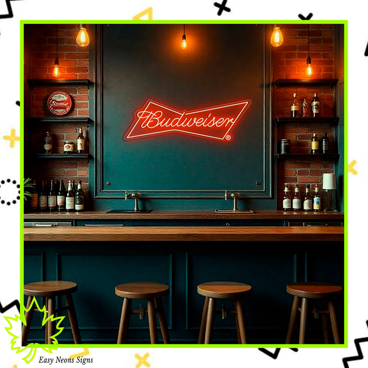 Budweiser Neon Sign Custom LED Beer Bar Light