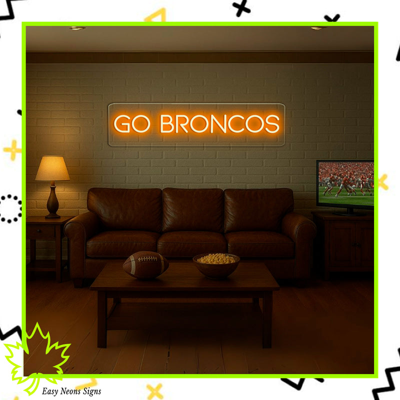 Enseigne néon GO BRONCOS
