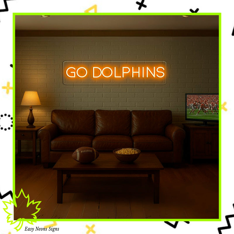 Enseigne néon GO DOLPHINS