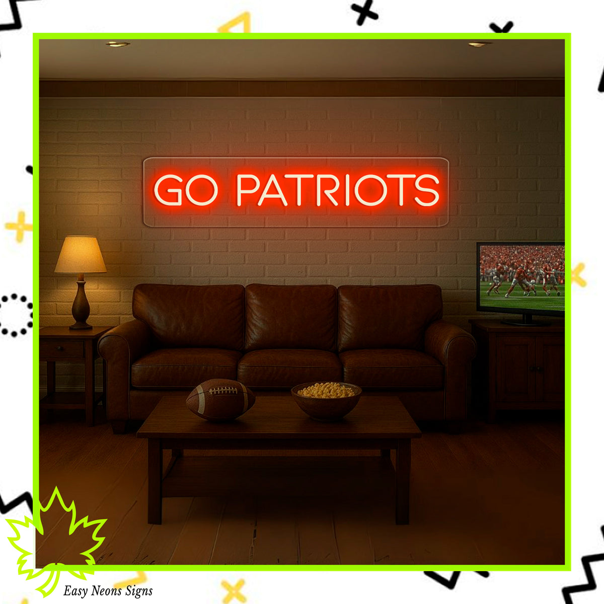 GO PATRIOTS Neon Sign