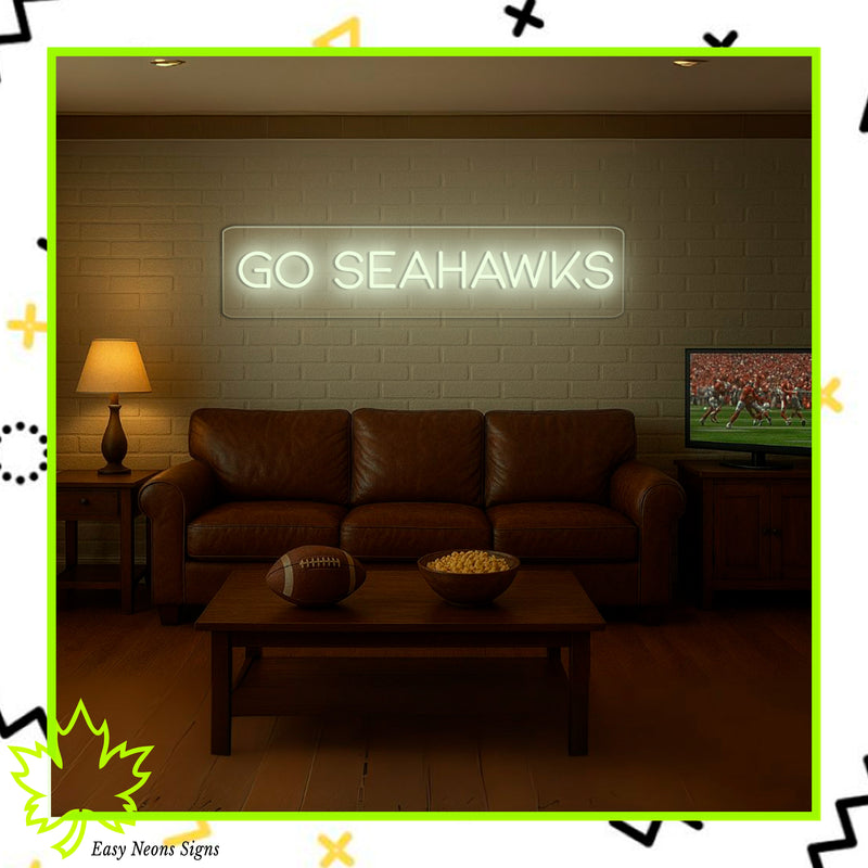 Enseigne néon GO SEAHAWKS