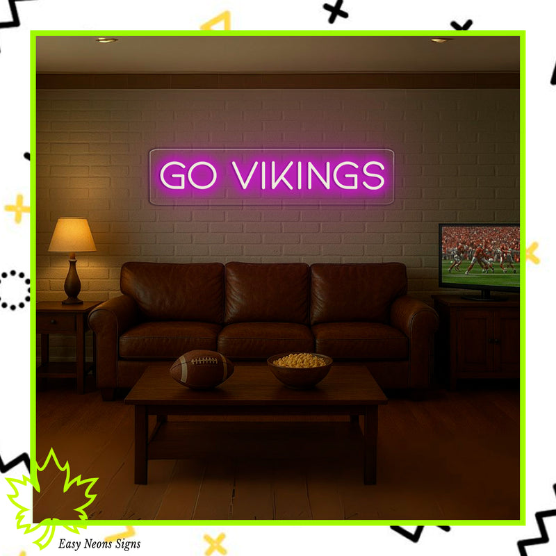 Enseigne néon GO VIKINGS