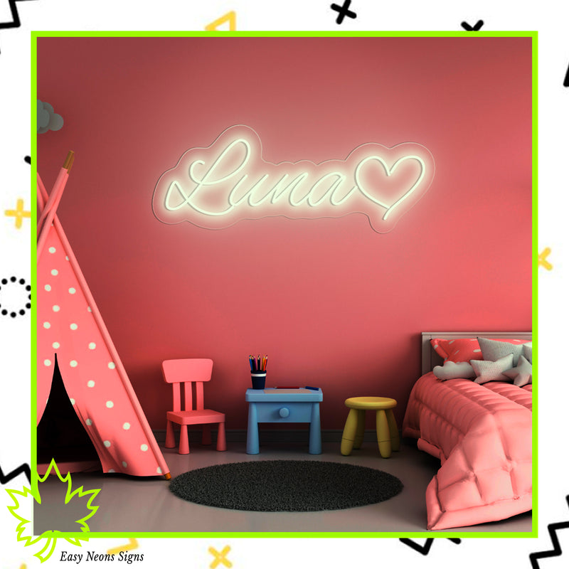 Enseigne néon Luna❤️