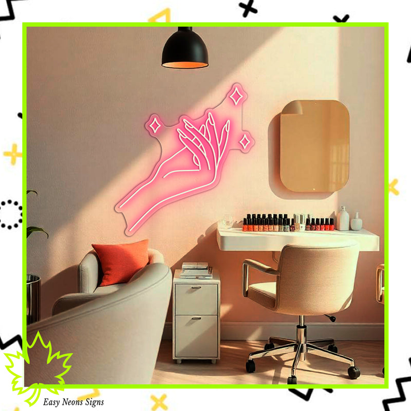 Nail Neon Sign - Custom LED Neon Signs, Nail Salon Neon Sign, Personalized Neon Light, Neon Open Sign