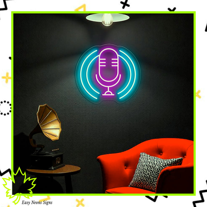 Enseigne néon podcast
