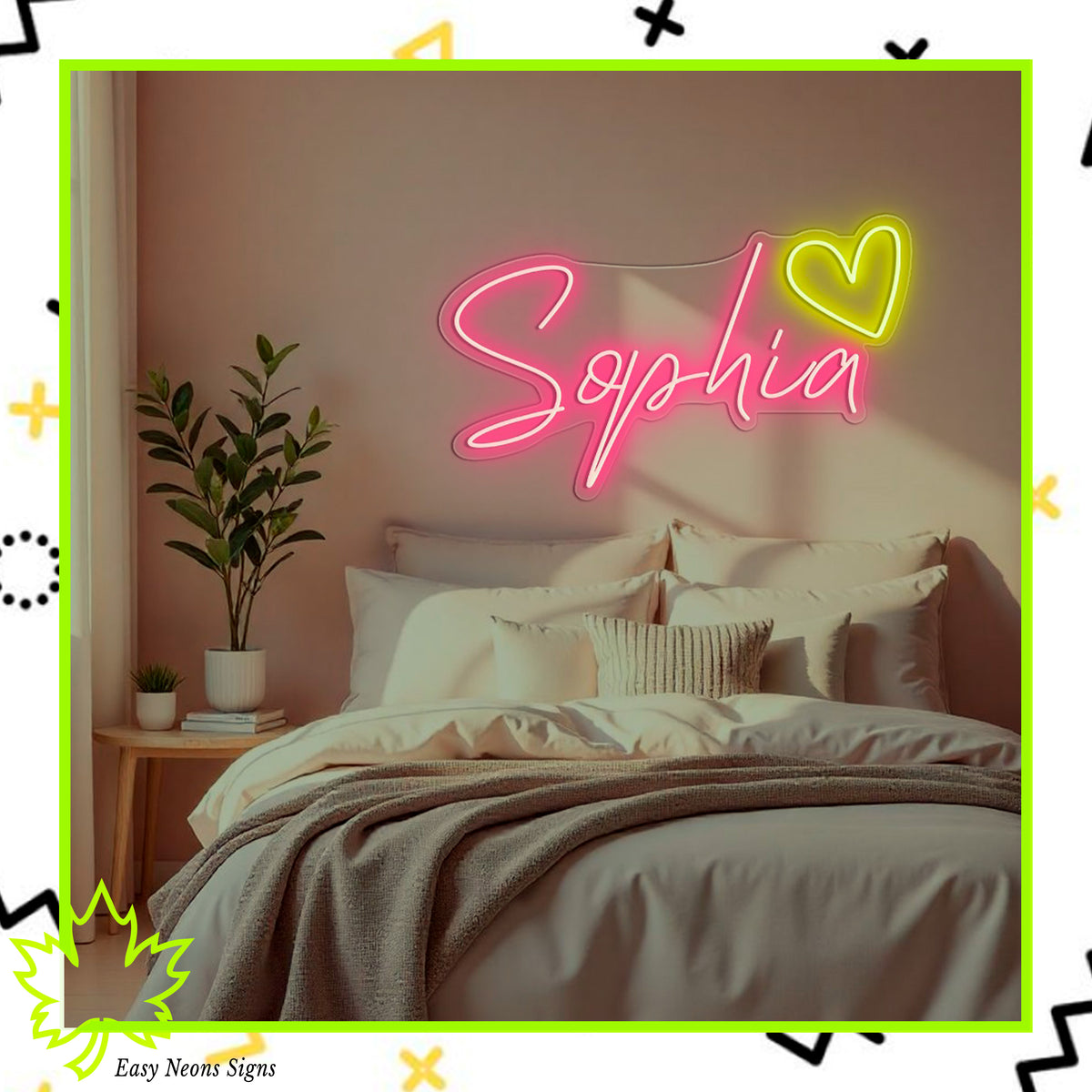 Sophia neon sign, custom LED name sign, personalized neon sign, neon name sign, custom neon light.