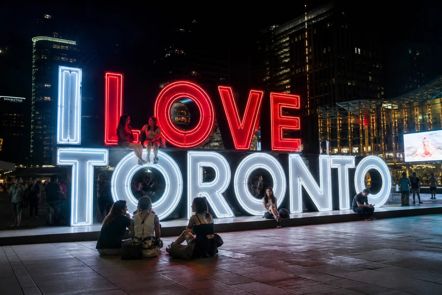 I Love Toronto neon sign installation — custom neon signs delivered across the GTA
