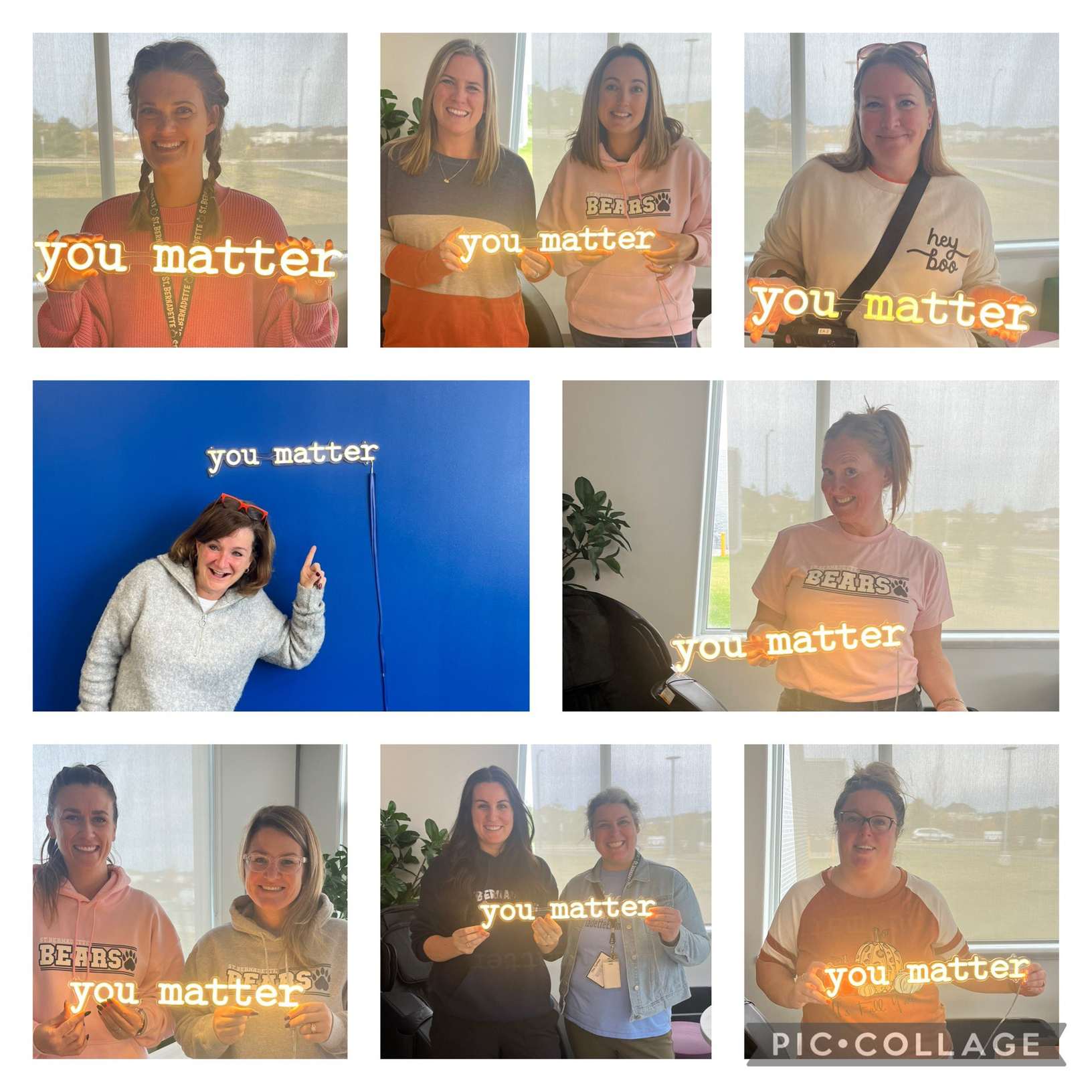 You Matter neon sign donated to St. Bernadette school