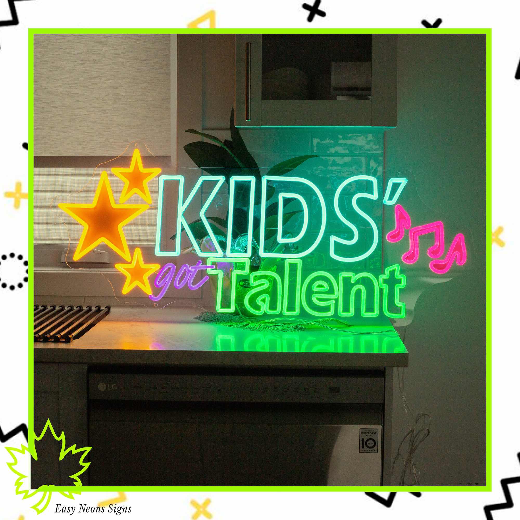 Children's talent show neon sign example