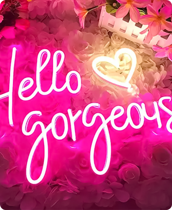Custom Valentine's Day neon sign in Hamilton