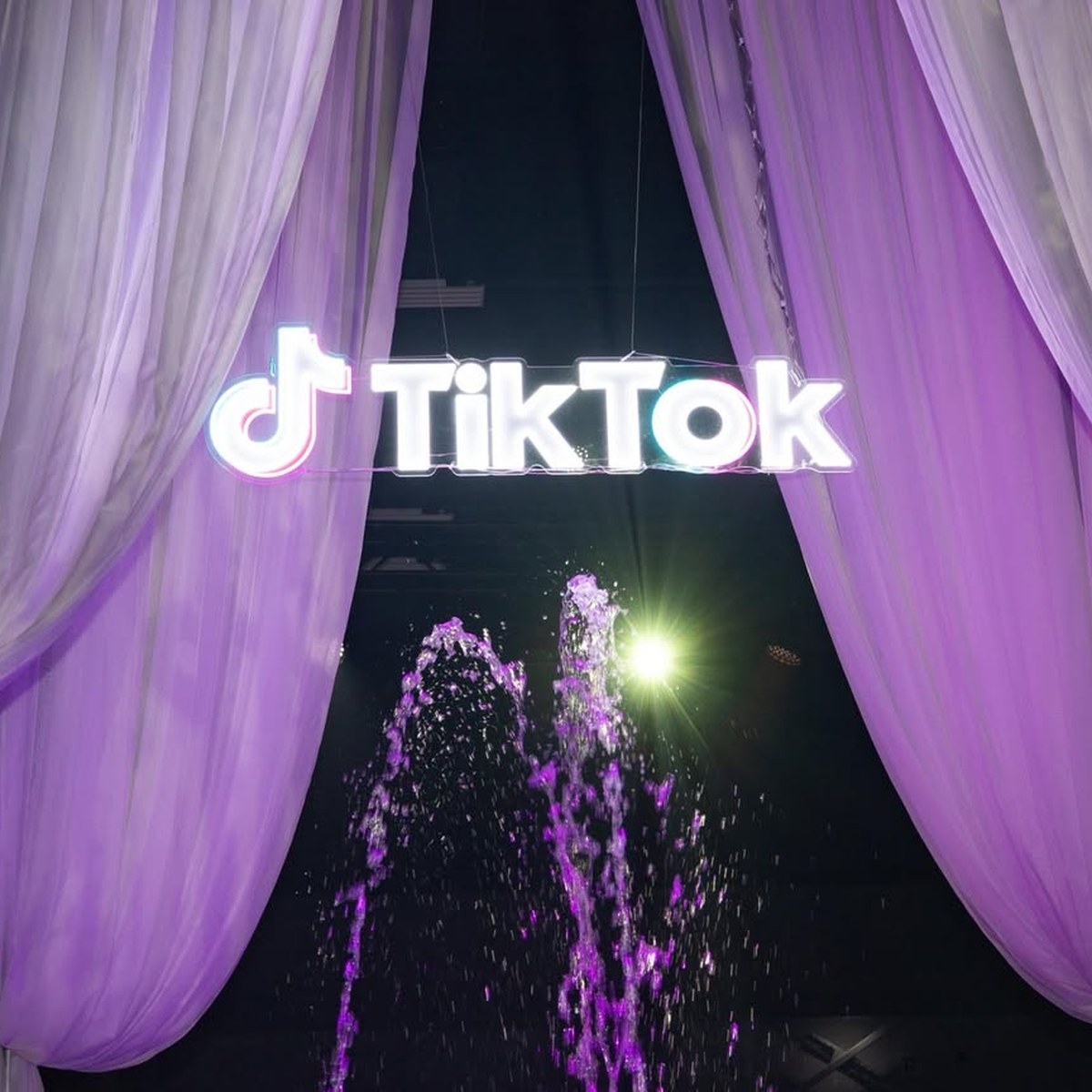 TikTok custom neon sign event display in Canada