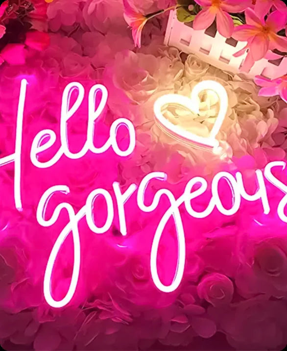 Custom Valentine's Day neon sign in Carleton Place