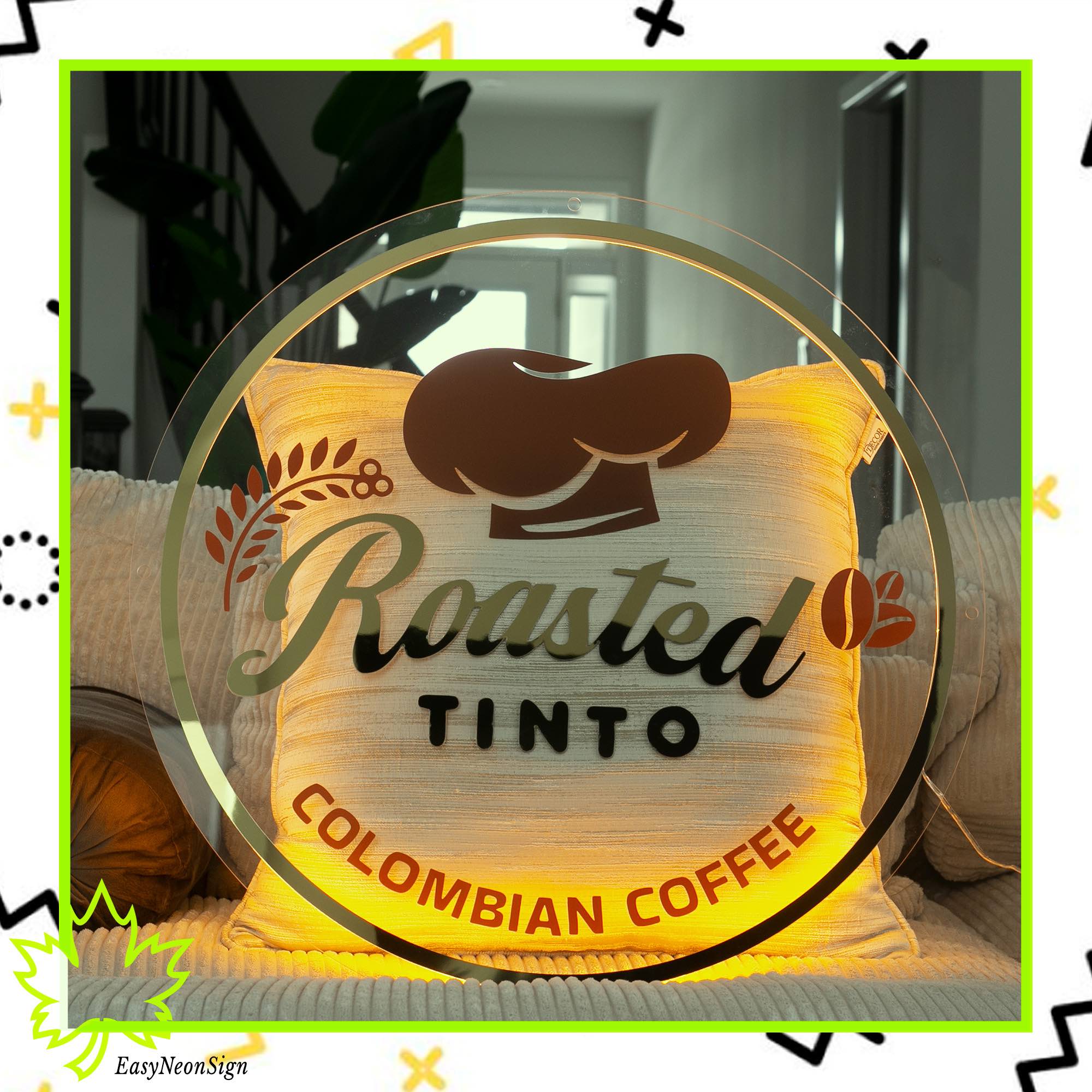 Backlit custom neon sign for enhanced visibility