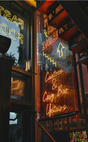 Custom neon sign product display