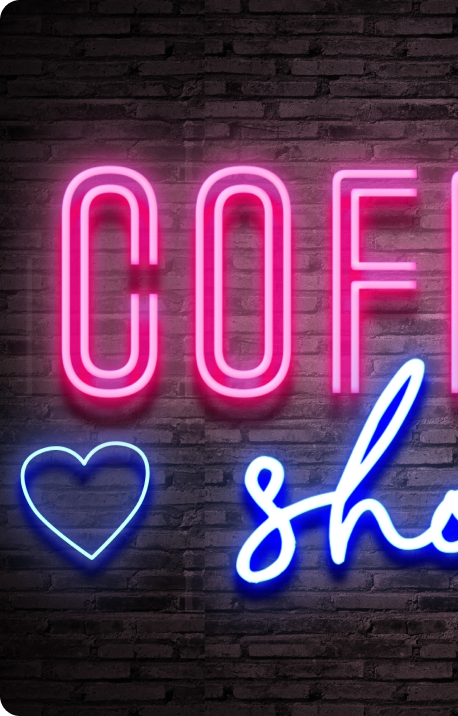 Coffee shop custom neon signs Ottawa