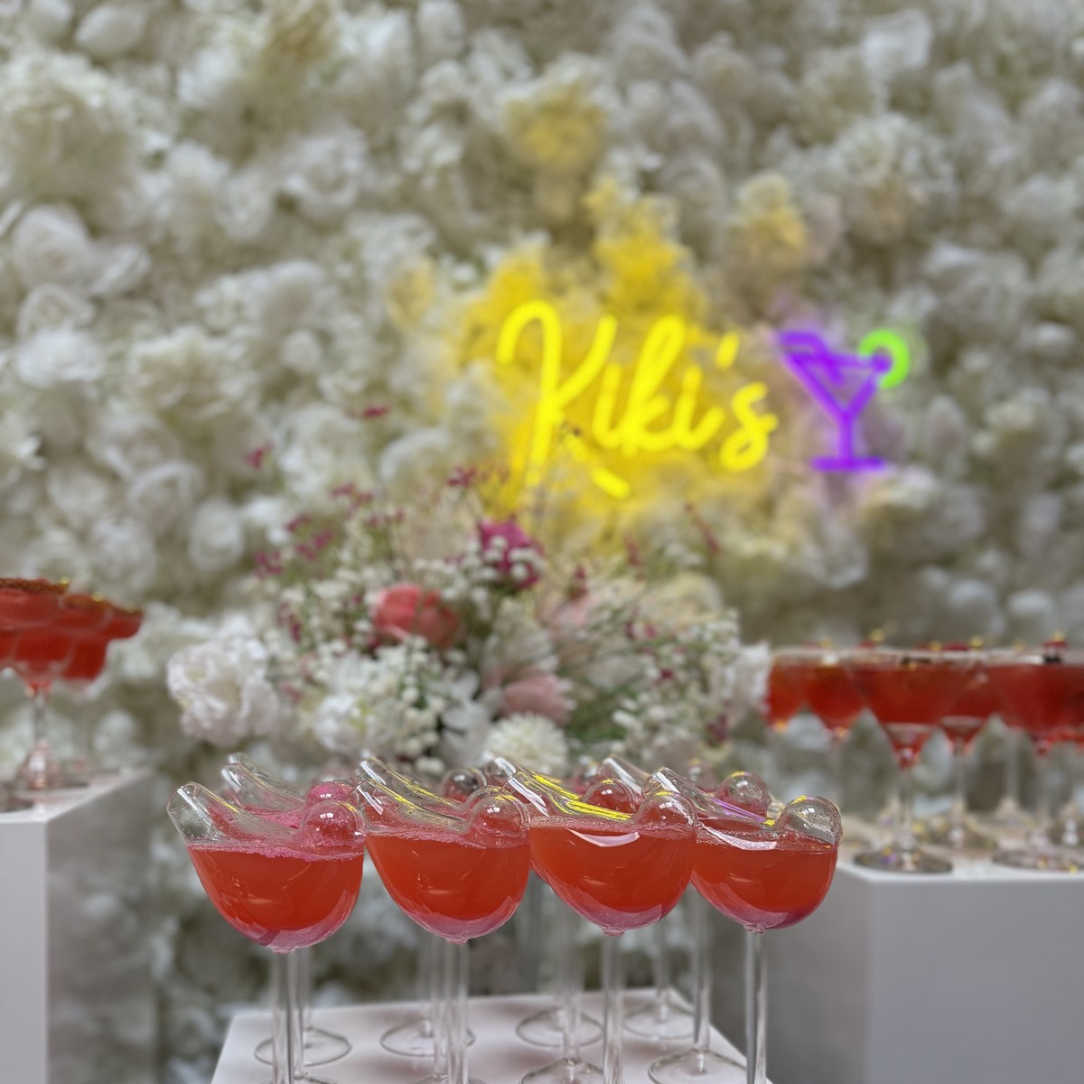 Kiki's cocktail event neon sign in Canada