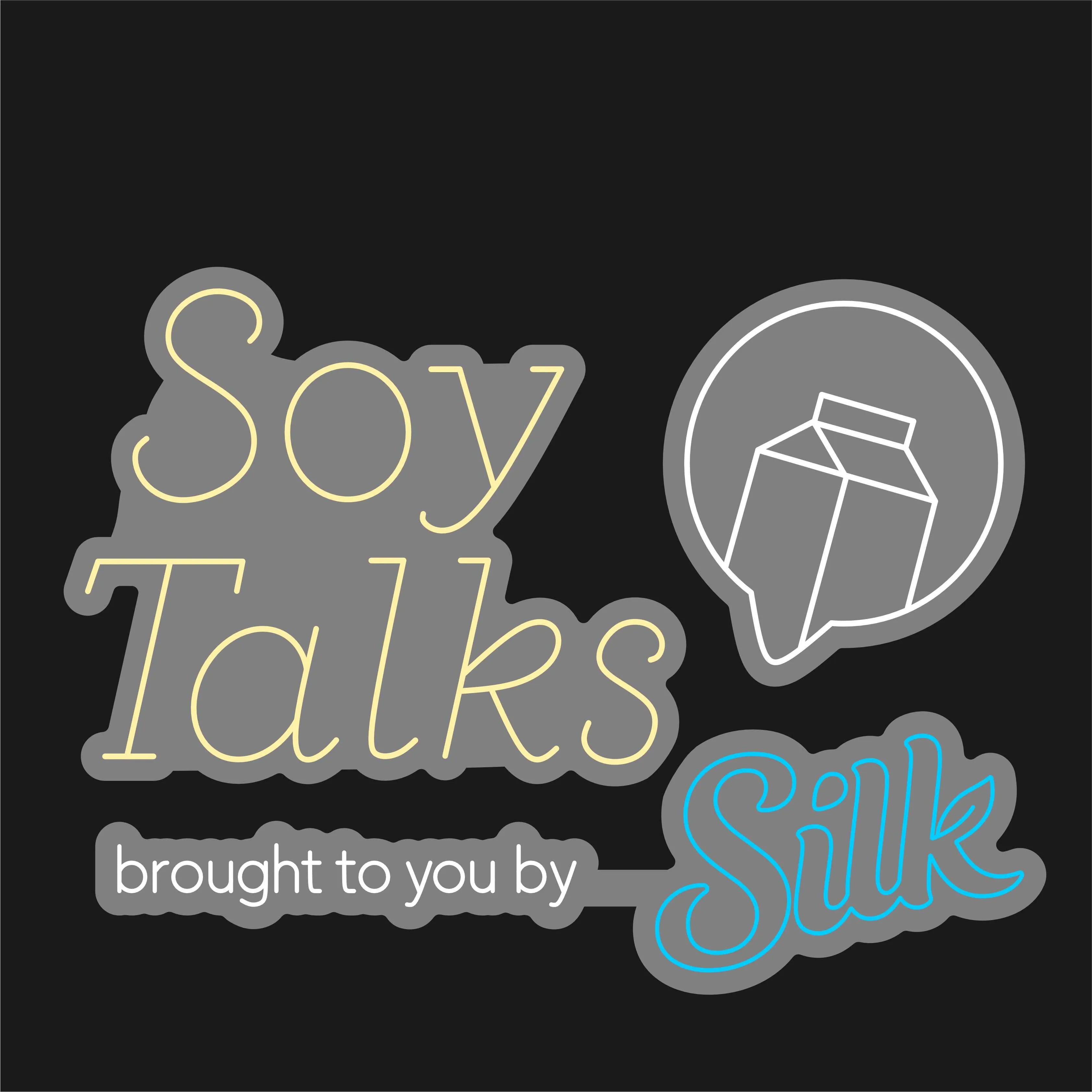 Neon tubing production artwork for the Soy Talks and Silk sign